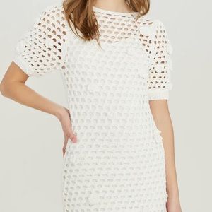 Something Navy Crochet Mini Dress